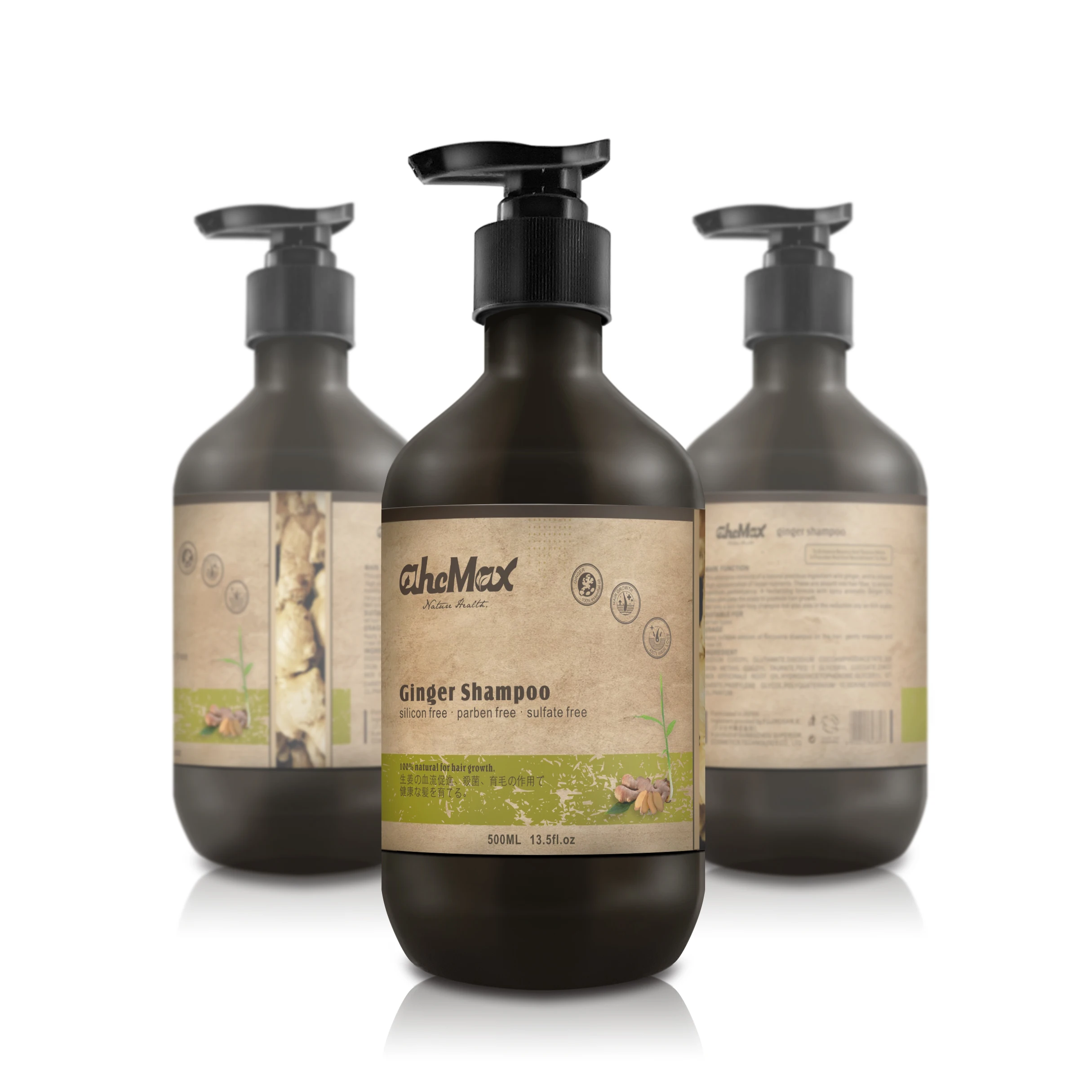 Ahcmax No Side Effect Organic Natural Black Hair Grow Maxi Shampoo