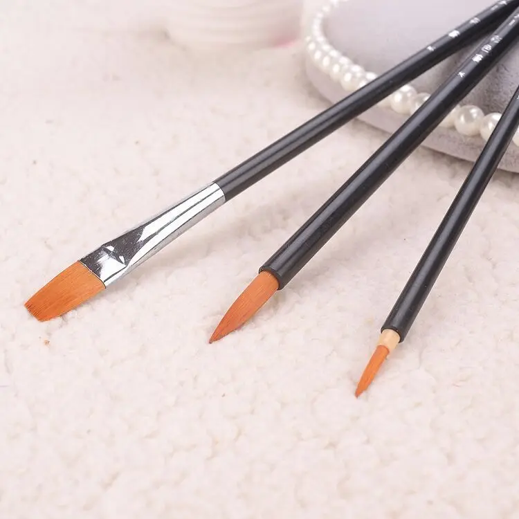 Wholesale Cheap Art Paint Brushes Flat Synthetic Hair Artist Brush