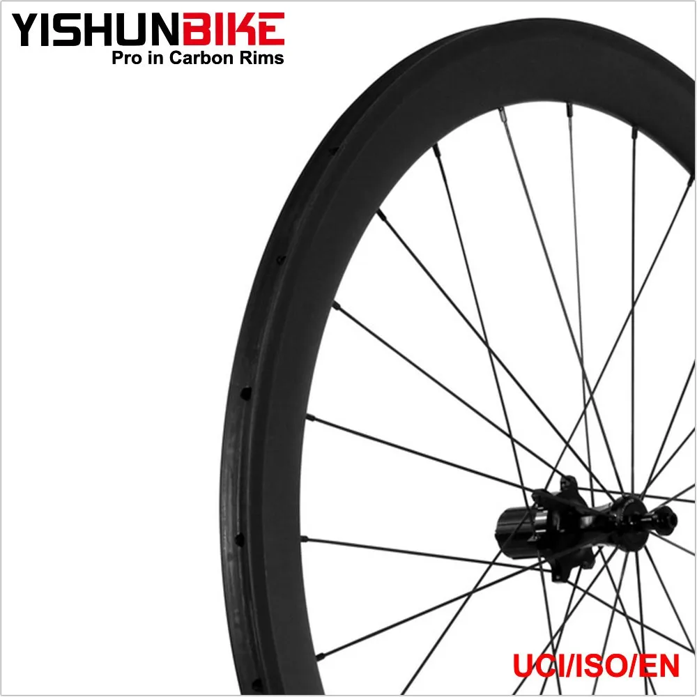 New 2017 Yishunbike Oem Bicycle Wheels 700c Inch Carbon Road 50mm 55mm