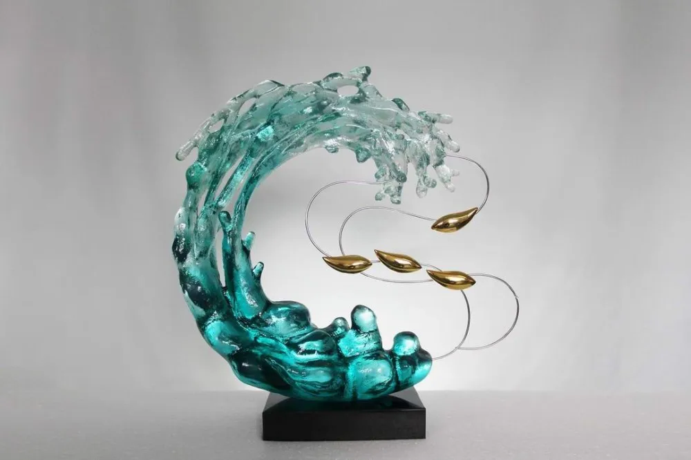 Wholesales Epoxy Resin Art Glass Craft Resinic Sculpture