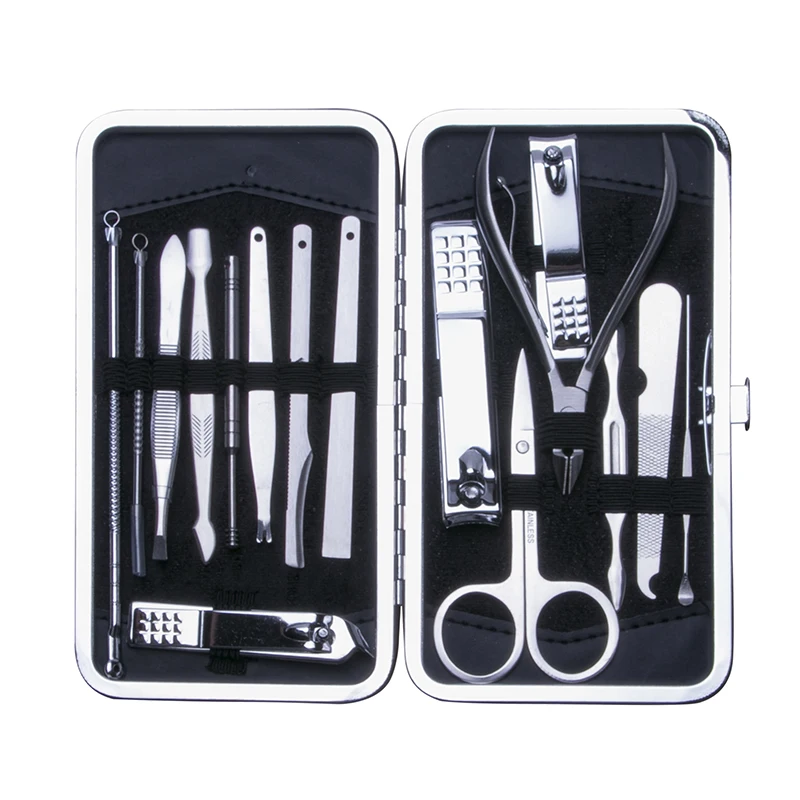 Promo 16 Pcs Steel Nail Care Clippers Pedicure Set