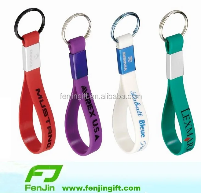 Custom Silicone Loop Strap Keychain Buy Silicone Loop Keychain