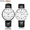 316l Stainless Steel Case Sapphire Crystal Quartz Movement Small Dial Second Hand 100% Genuine Leather Trendy Style Vogue Watch