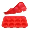 Top sale red custom silicone bake mold 12 holes silicone cupcake pan for baking