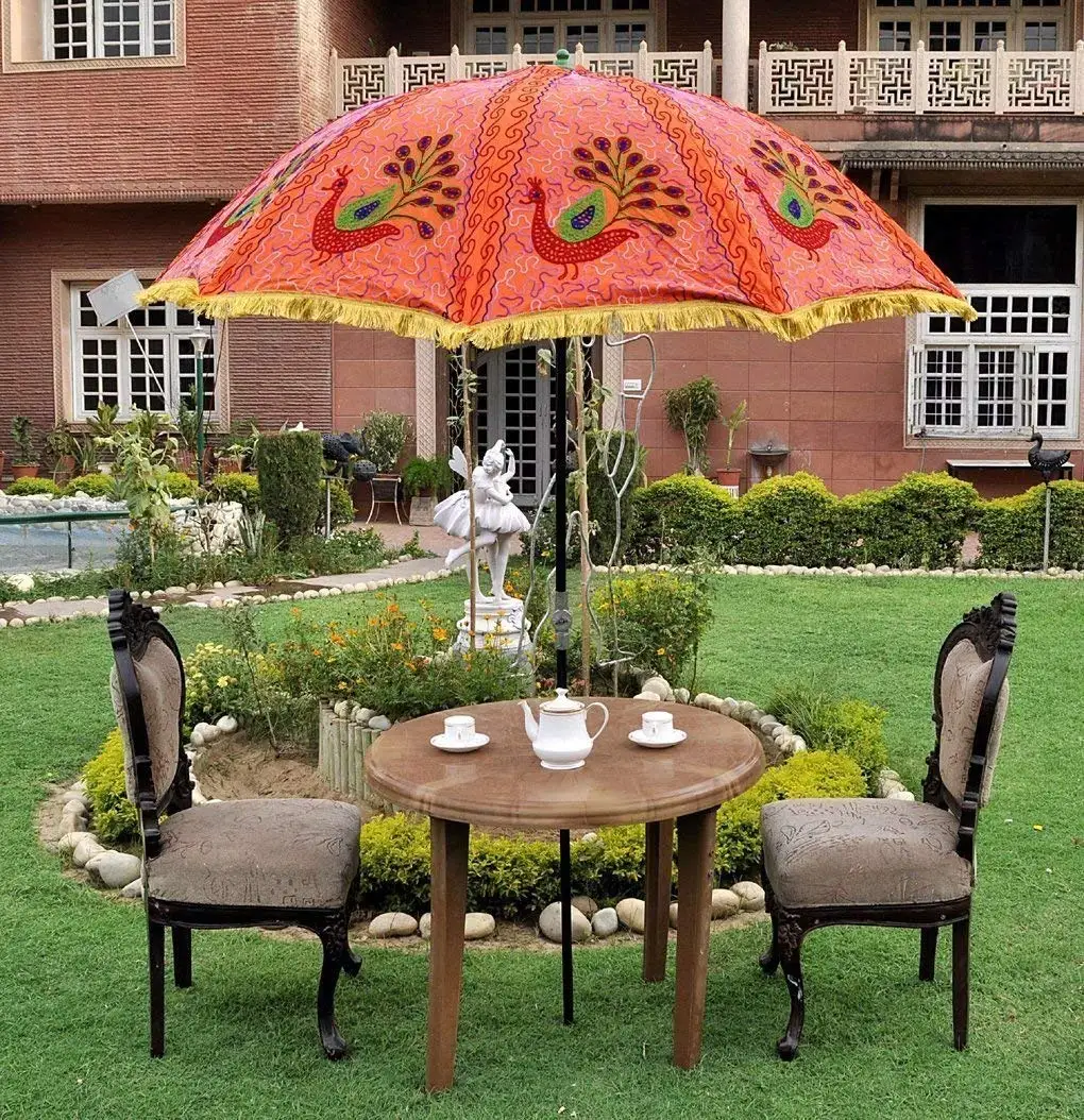 Sun Garden Parasol Parts Find Deals Get Quotations Megacraft Indian Garden Umbrella Sun Shade Patio Beach Parasol Outdoor Cotton Fl Multi