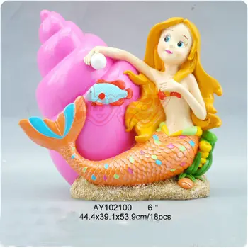 figurine mermaid resin wholesale souvenir piggy larger bank