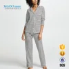 Wholesale Cotton Pajamas Women Sleepwear Custom Striped Printed Pyjamas