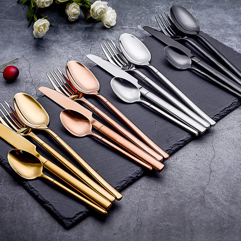 Bulk Gold Cutlery,Rose Gold Flatware,Wedding Gold Flatware