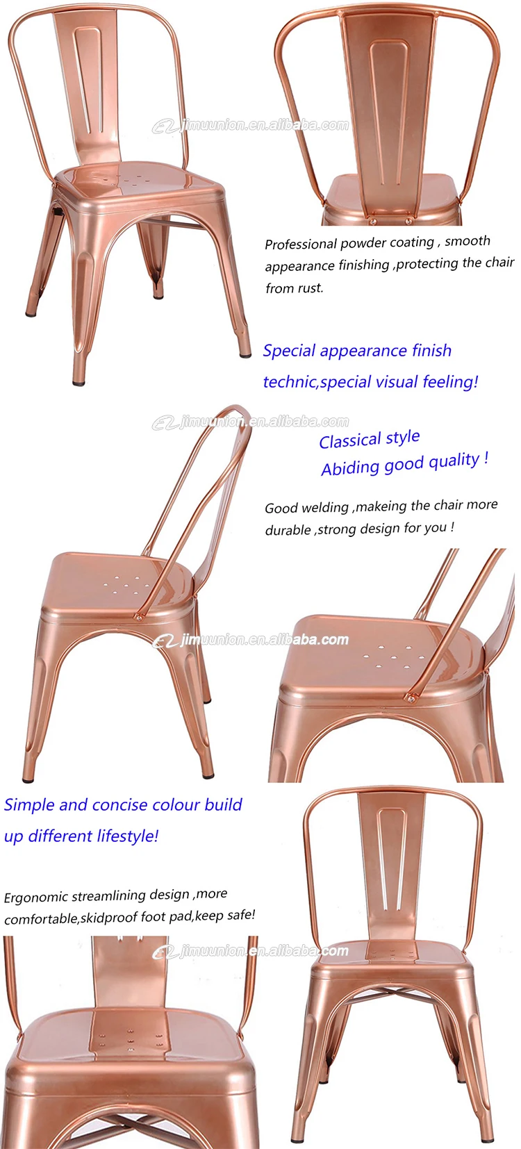 Wholesale Stackable Cheap Antique Vintage Industrial Metal Copper Rose Gold Bar Stools Buy
