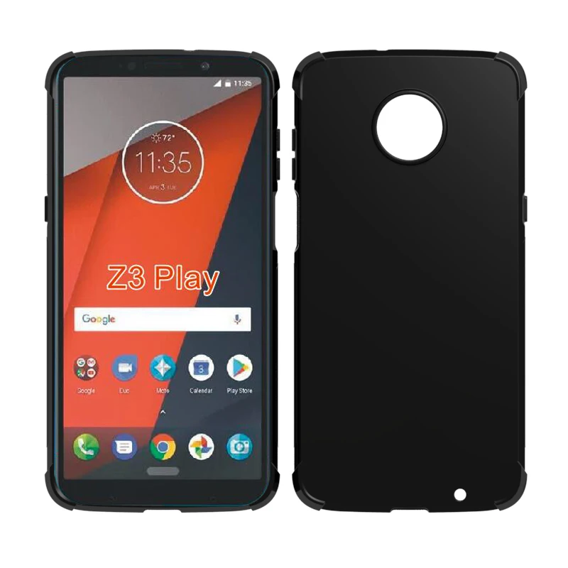 Transparent Shockproof soft Tpu cover case For Motorola moto Z3 Play