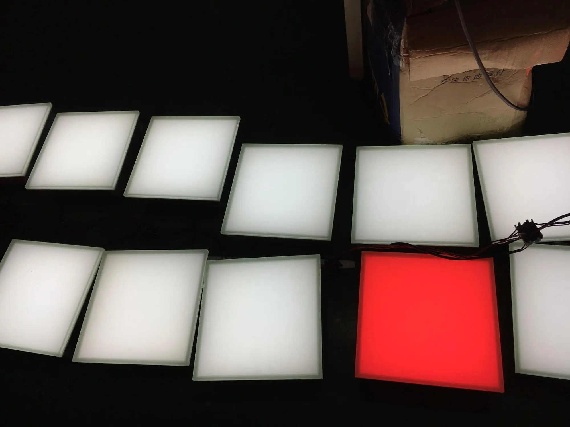 Outdoor Glass 300x300mm Rgb Color Changing Led Tiles 12v 24v Recessed