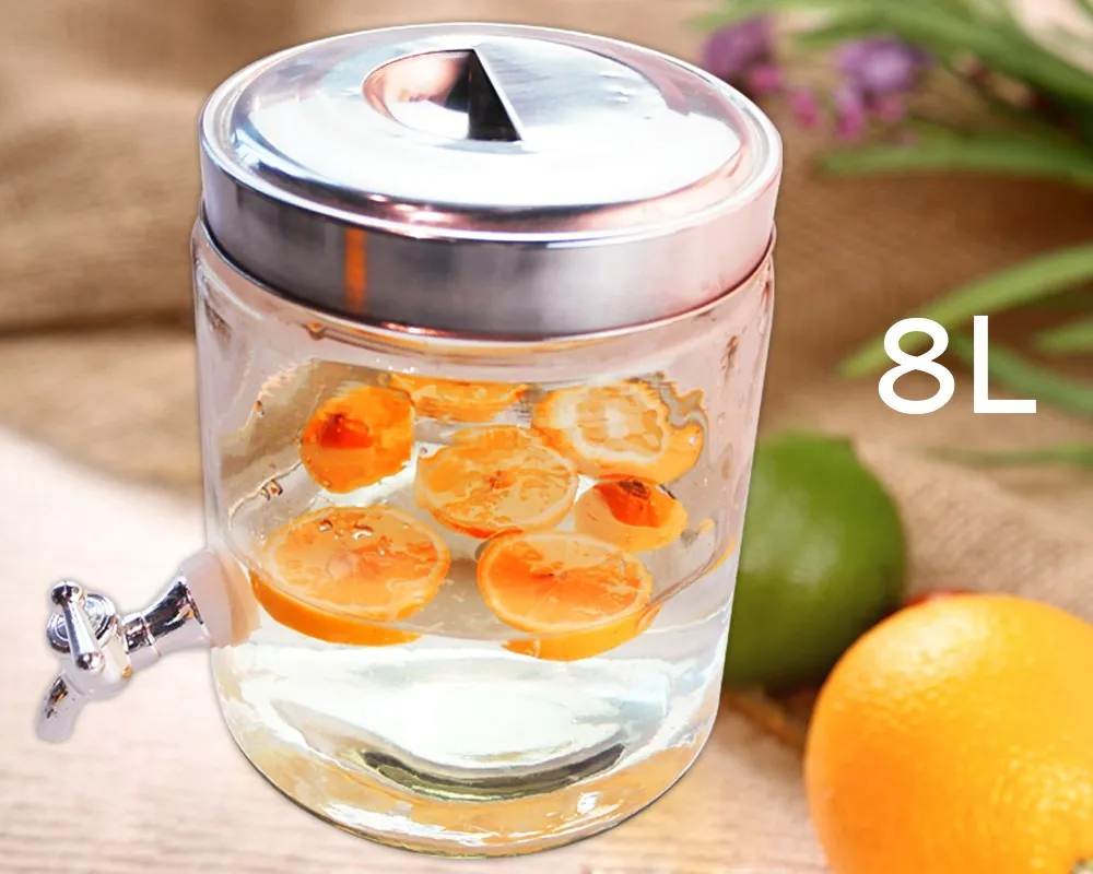 Wholesale Big 8l Juice Glass Drink Dispenser Glass Buy Beverage