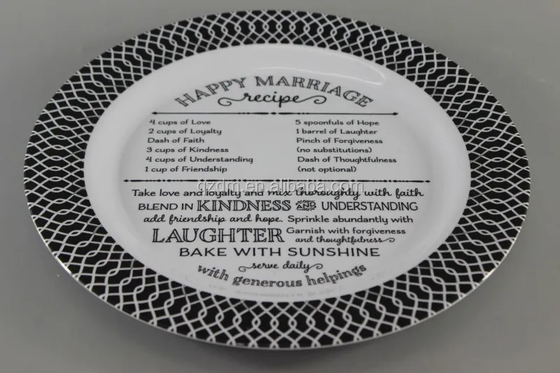 Custom Print 11" Melamine round plate