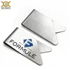 Custom printed logo stainless steel metal paper clip bookmark