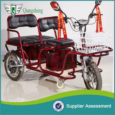 Battery operated electric tricycle for passenger
