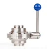 Hot sale SS gas pipe fitting sanitary pneumatic butterfly valve