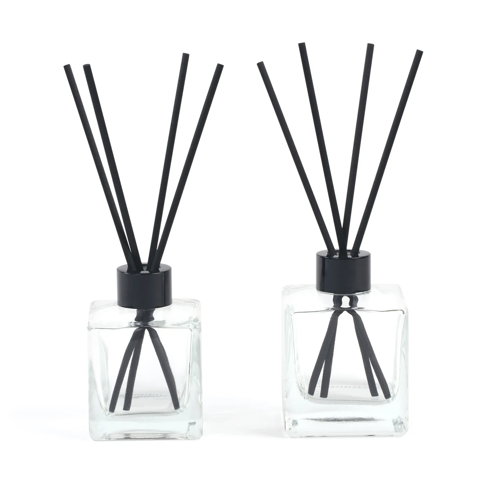 Wholesale 50ml 100ml 150ml 200ml Square Clear Empty Glass Bottle