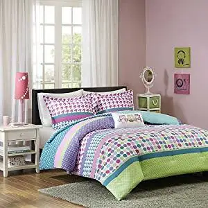 Buy Girls Teen Kids Twin Twin Xl Comforter Bedding Set Owls Polka