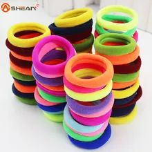 10 pçs/lote Fluorescência Doces Coloridos Titulares De Alta Qualidade de Borracha Faixas de Cabelo Elásticos Acessórios de Cabelo Menina Mulheres Tie Gum