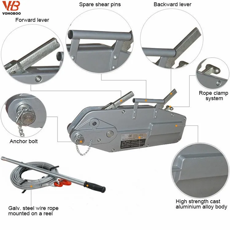 Manual Lever Winch 1.6t With Ce Wire Rope Cable Tirfor Buy Manual