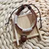 literary small fresh forest department Sen women girls lady natural Acorn pine cones leather bracelet