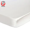 Safety pure color baby bedding white satin fitted crib sheet