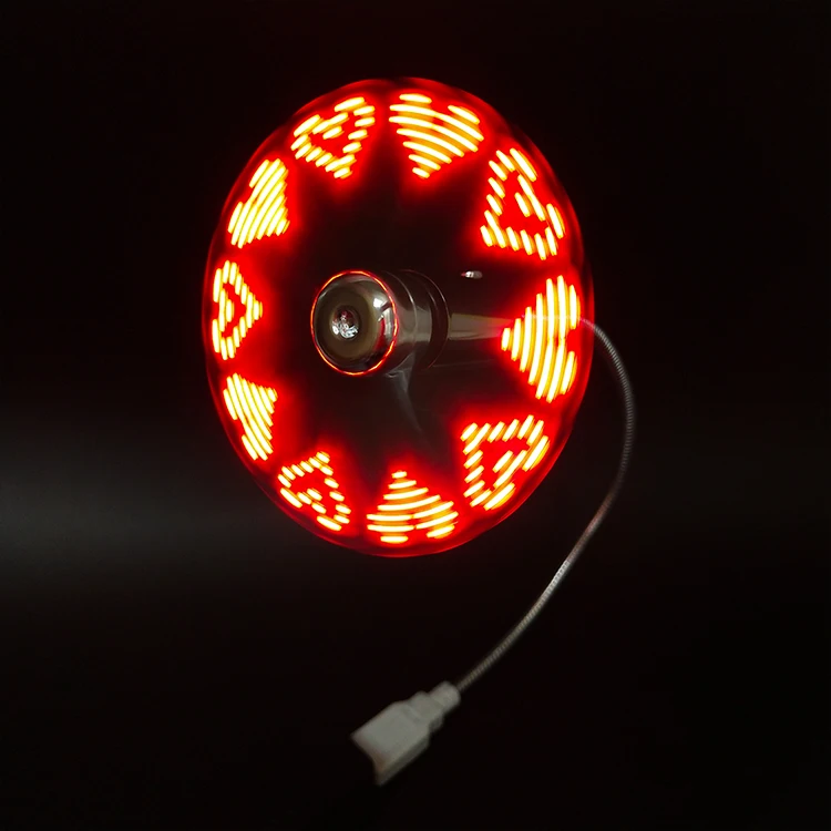 USB customized letter by yourself Fan Programmable Led Display fan