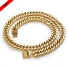 wholesale latest designs arabic designer 316l/304 stainless steel statement 18k gold plated cuban link chain necklaces for mens