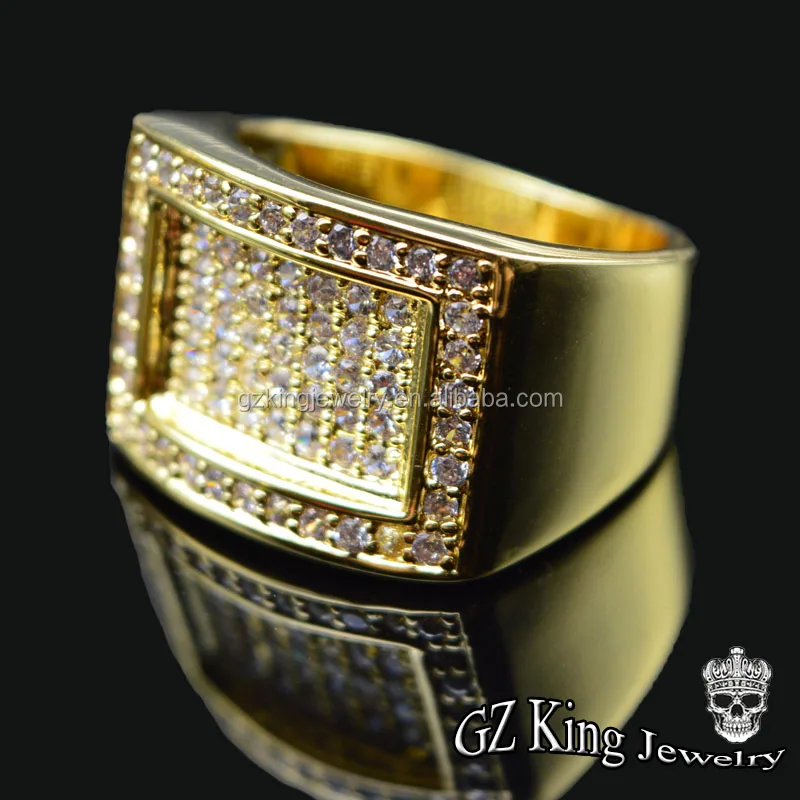 Hip hop Men's jewelry fashion silver 925 rings iced out zirconia male rings