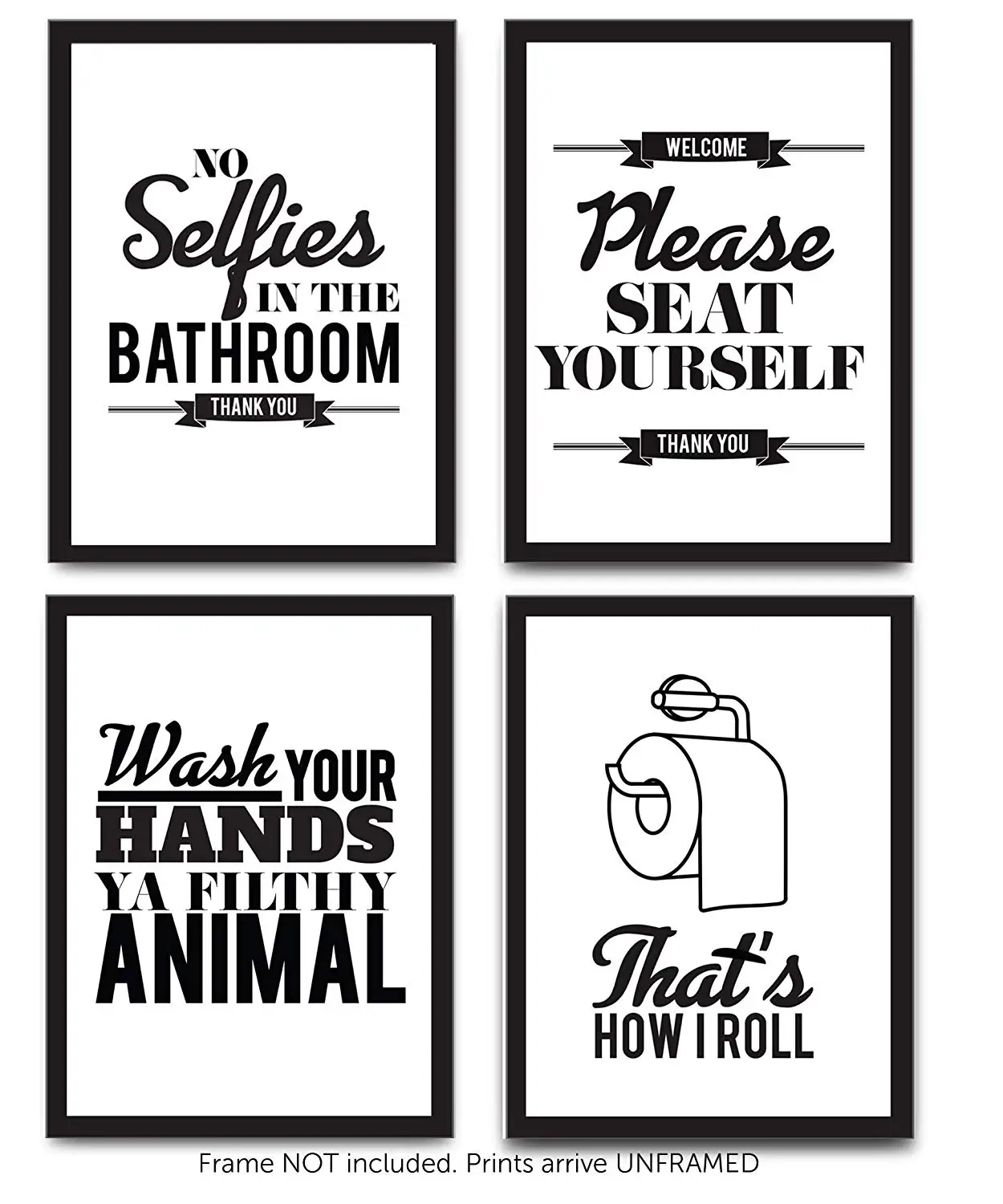 Buy Bathroom Rules Funny Sayings Primitive Sign Distressed ...