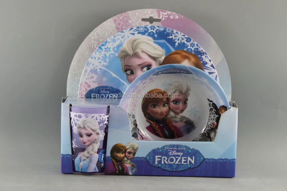 Gift Box Package Kids Melamine Plastic Dinner Set Of 3pc