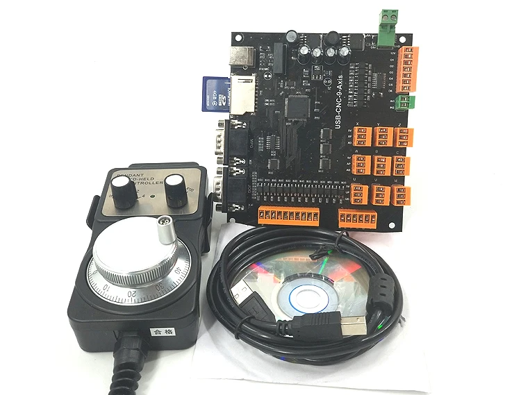 9 Axis CNC Controller Kit 100KHz USB Stepper Motor Controller Breakout Board Kit 