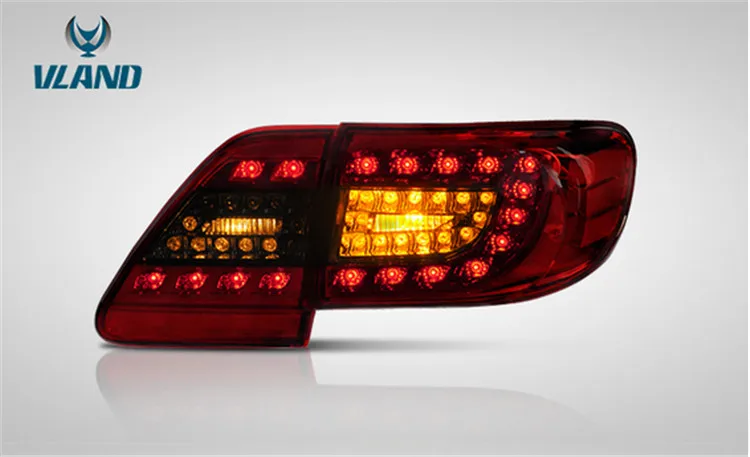VLAND manufacturer Car lamp for Corolla LED Tail light for 2011 2012 2013 Rear lamp wholesale price plug and play