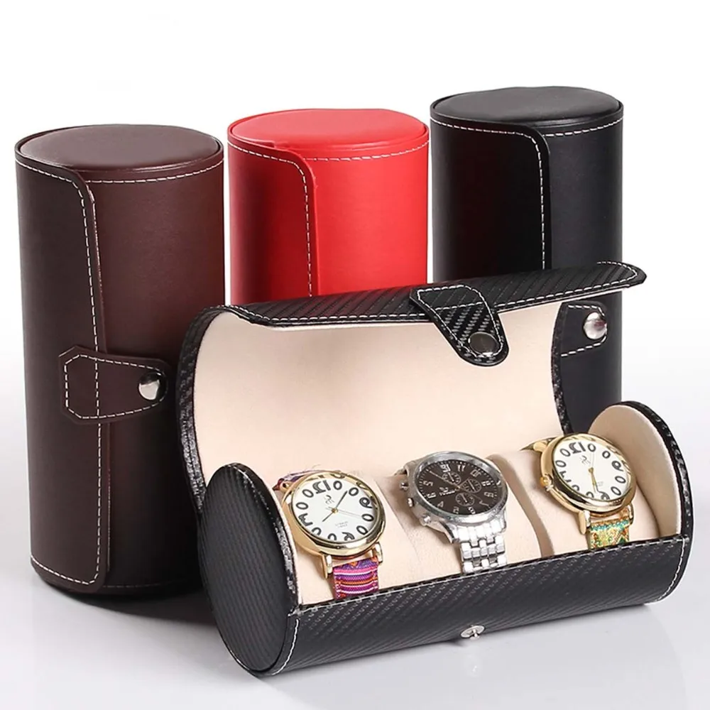 Leather Watch Travel Case Customized Luxury Watch Display Boxes Cases