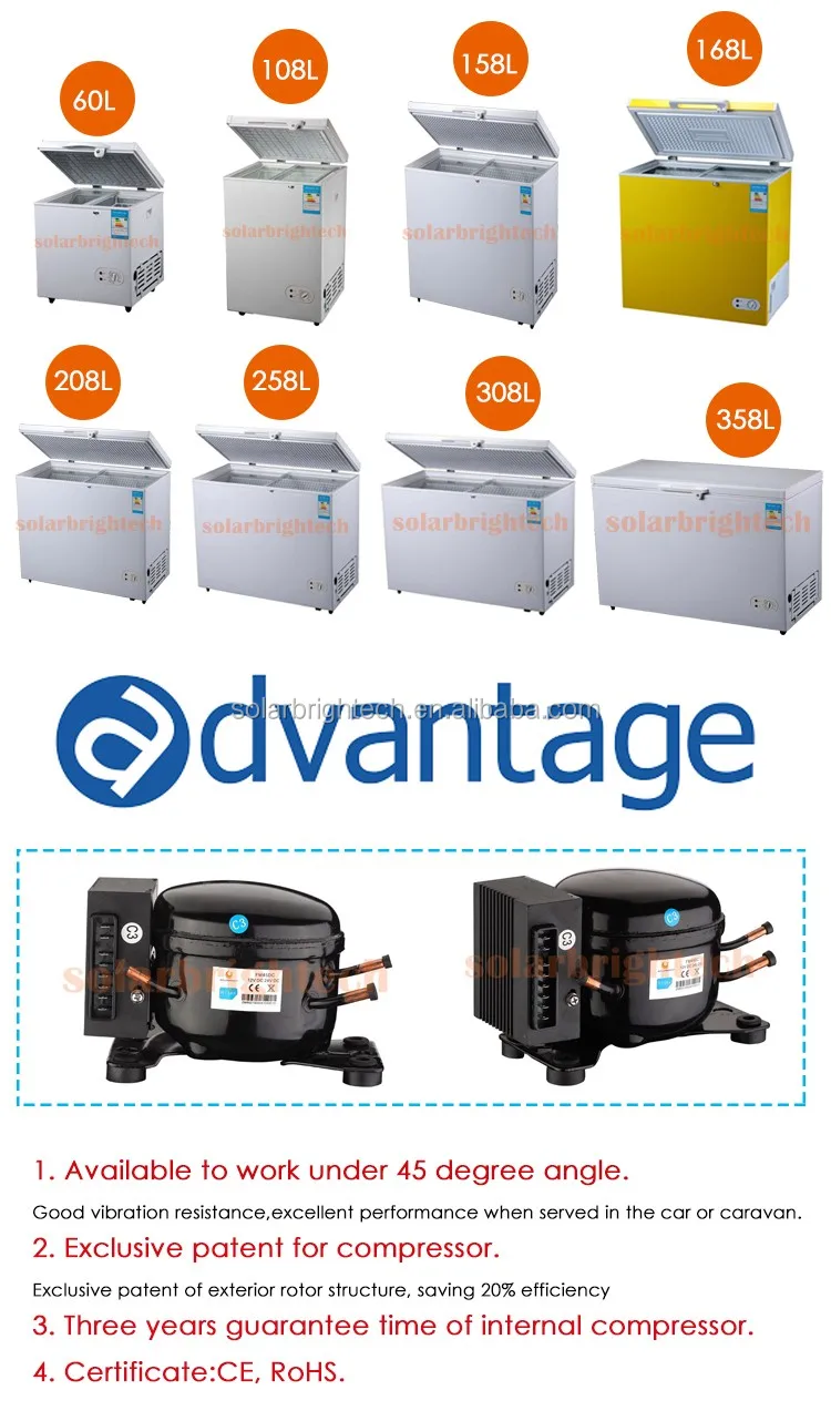 358l Solar Powered Energy Deep Freezer Battery Fridge Refrigerator 12v