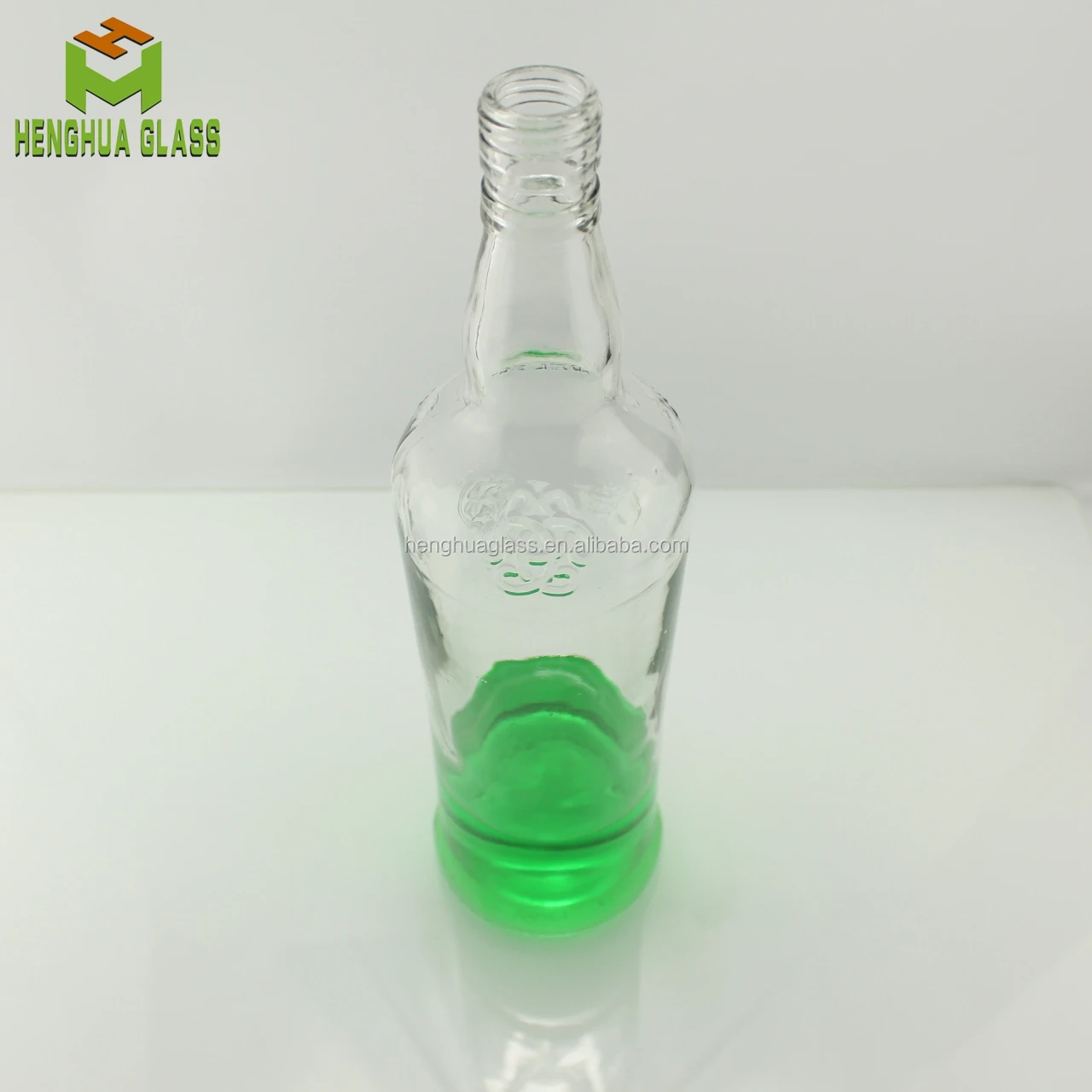 Custom 1000ml 1liter 1l 32oz Glass Rum Bottle Flint Whisky Liquor