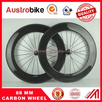 Austrobike Road Clincher 88mm Carbon Wheels 700c Carbon Fiber Bike Wheels Buy 700c Carbon Road Bike Wheelset Carbon Road Rims Xiamen Light Full Carbon Road Bicycle 50mm Clincher Rim Carbon Road Wheels Tubeless