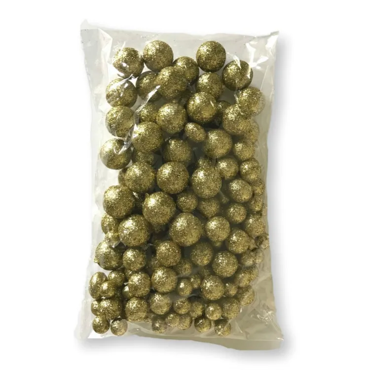 Gold Glitter Styrofoam Balls Vase Filler Decorative Balls,Table Scatter