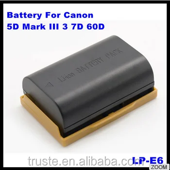 7.4V 1800mAh 2000mAh 2500mAh LP-E6 Rechargeable Camera Battery Pack for Canon EOS 5D Mark II /EOS 7D/EOS 60D/EOS 5D Mark3 7.4V 1800mAh 2000mAh 2500mAh LP-E6 Rechargeable Camera Battery Pack for Canon EOS 5D Mark II /EOS 7D/EOS 60D/EOS 5D Mark3
