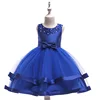 Hot Selling Custom Made African Style Flower Girls Wedding Party Tulle Prom Dress L5017