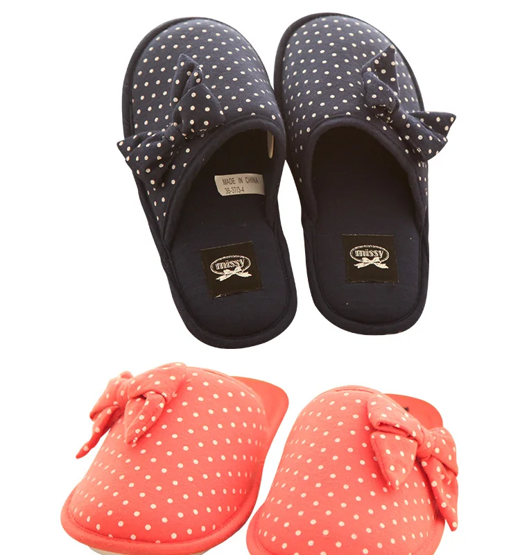 ladies polka dot slippers