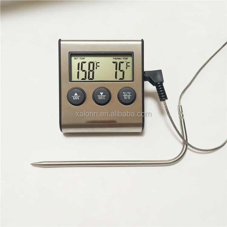 Lcd Display Steel Fleischthermometer Digital Food Thermometer Timer - Buy Digital Food Thermometer Timer,Thermometers Lcd Steel,Fleischthermometer Digital Product on Alibaba.com