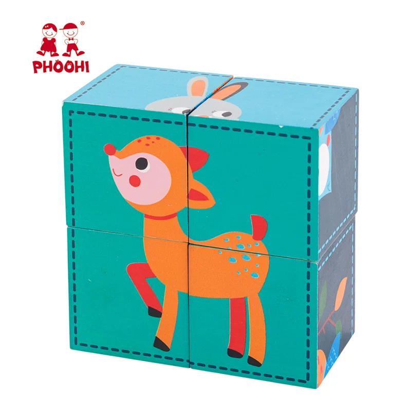 6辺キッズ教育動物のおもちゃ4ピース木製ブロックパズルキューブ用子供3 Buy パズルキューブ ブロックパズルキューブ 木製ブロックキューブ Product On Alibaba Com