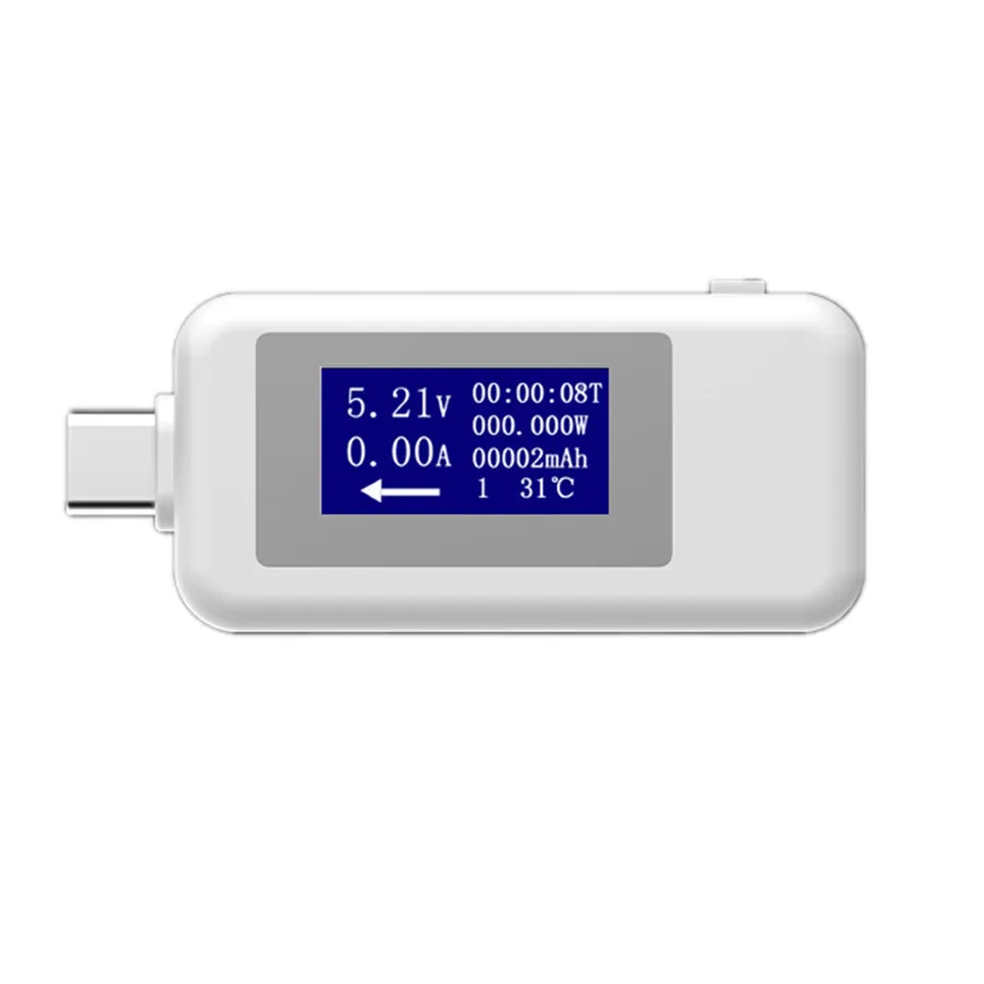 KKmoon TC64 Type-C Couleur LCD Affichage USB Voltmètre Ampèremètre Tension Courant Compteur Multimètre Batterie PD Recharge Power Bank Testeur USB 