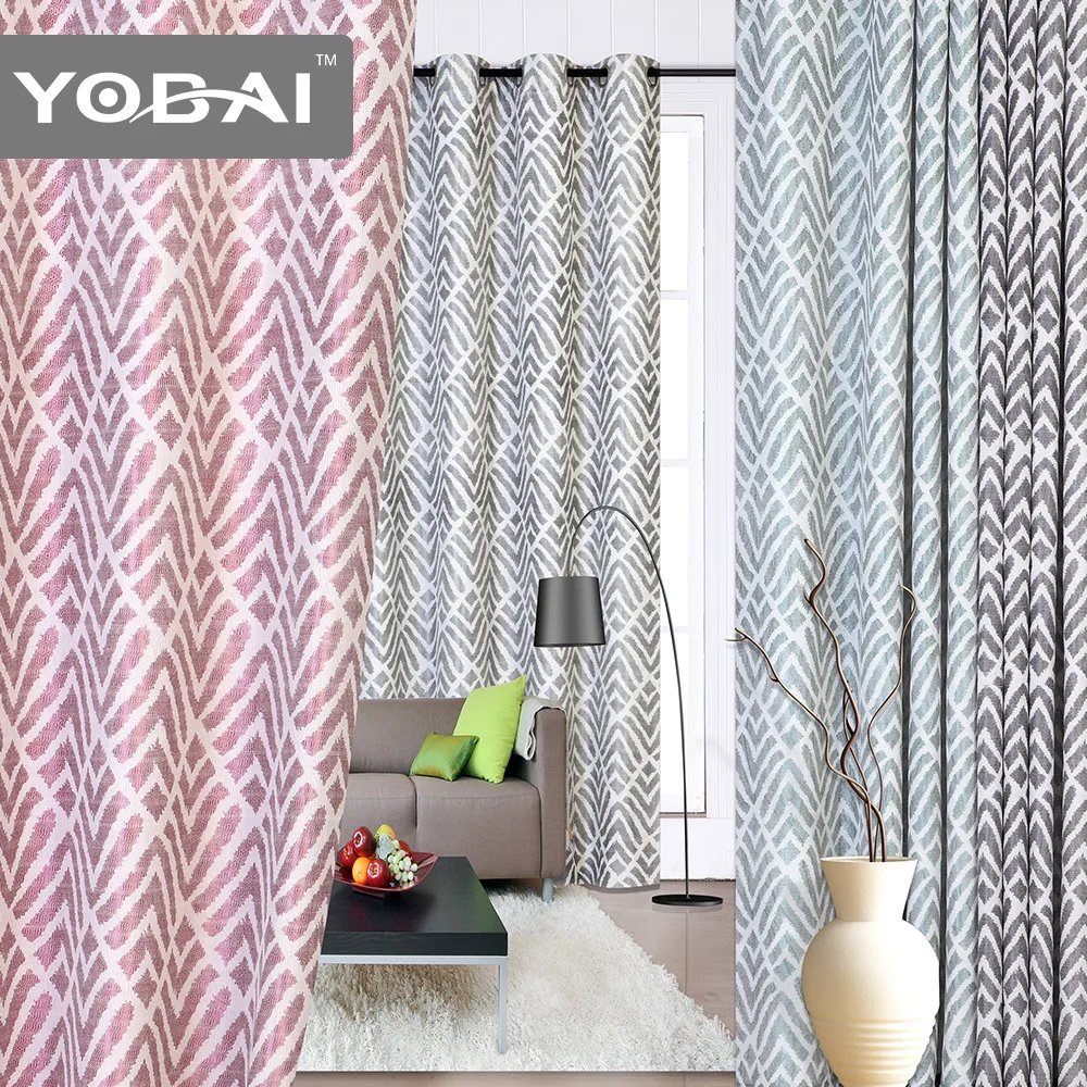 curtains with patterned fabric