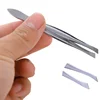 Silver Color Stainless Steel Face Nose Hair Clip Slanted Eyebrow Tweezer for Women