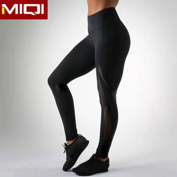 black gym leggings mesh