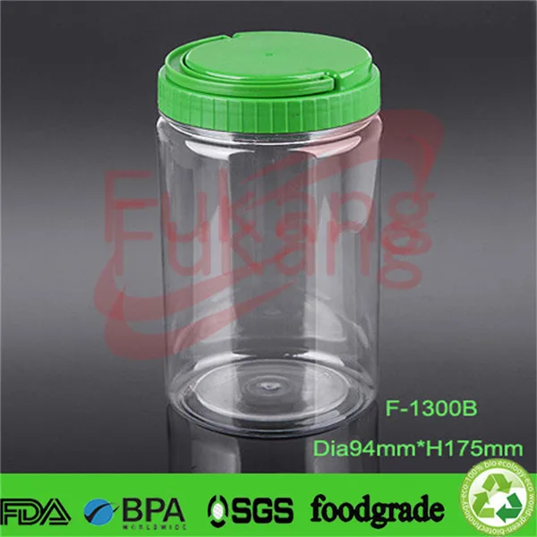 1300ml Plastic Cotton Candy Container,With Plastic Handle 1.3l Long Pet