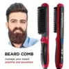 Electric Beard Straightener for Men - Professional Quick Styling Comb for Frizz-Free Beard Hair - Ceramic Ionic Heating Control