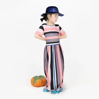 High Quality Summer Kids Frock Design 2019 Stripe Printed With